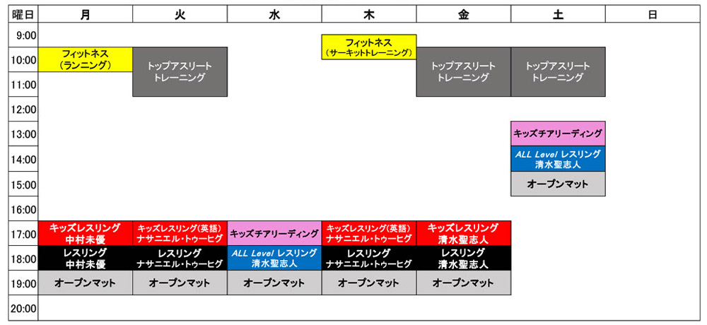 COMBAT LABEL TOKYO RTCスケジュール